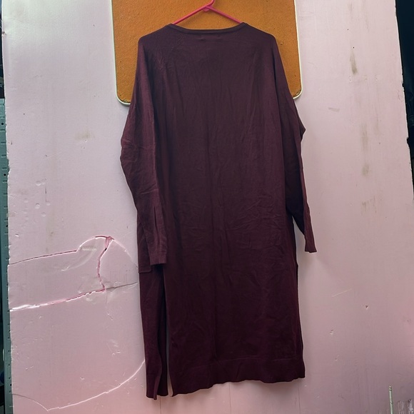 Love Tree maroon long length panel sweater Cardigan, size Large - Picture 4 of 4